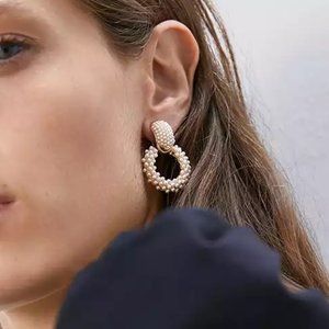 Forever Yours Gold Pearl Drop Earrings